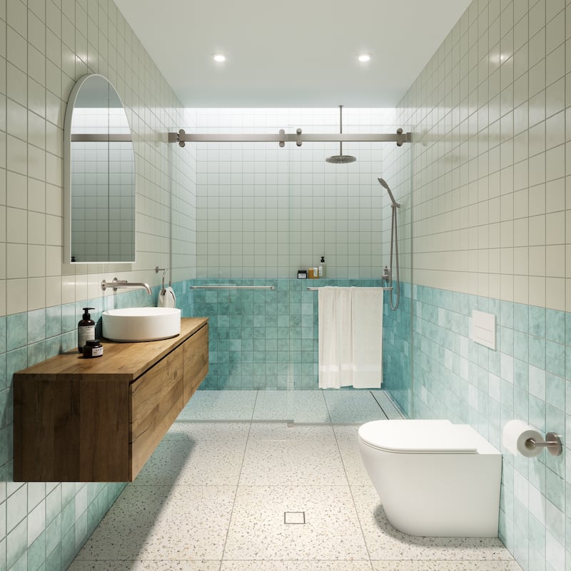 Polaris 60 in. x 78 in. Fully Frameless Glass Sliding Bypass Shower Doors with Square Hardware