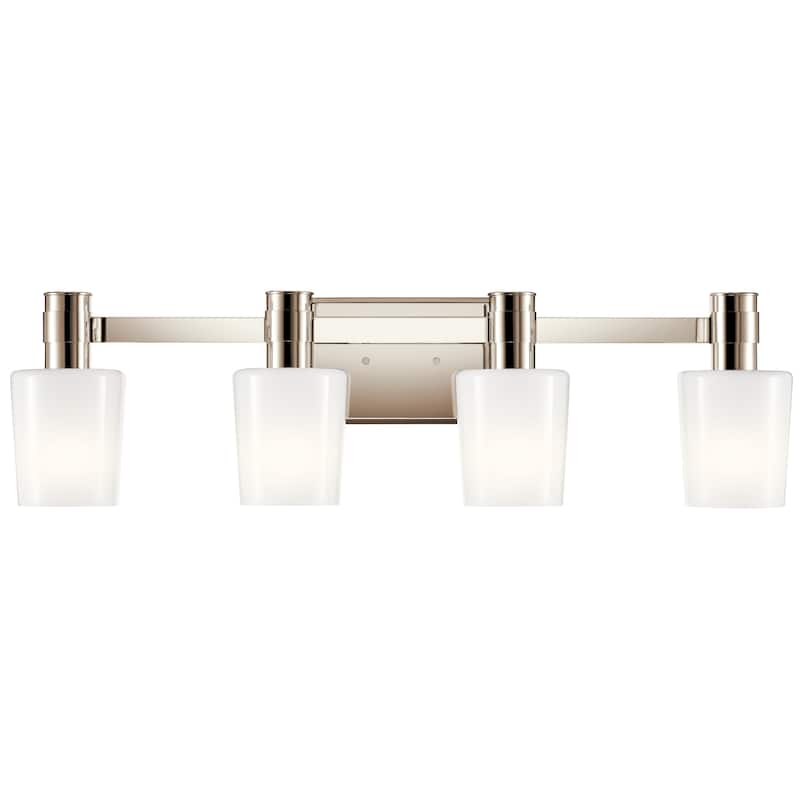 Adani 30 in. 4-Light Bathroom Vanity Light with Opal Glass