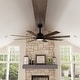 preview thumbnail 2 of 11, 72-Inch Ceiling Fan with Dual-Tone Blades and 3-Color LED Light
