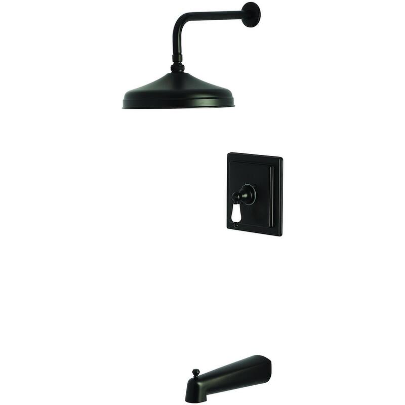 Kingston Brass KB614.PL Tub and Shower Trim Package with 1.8 GPM - Matte Black