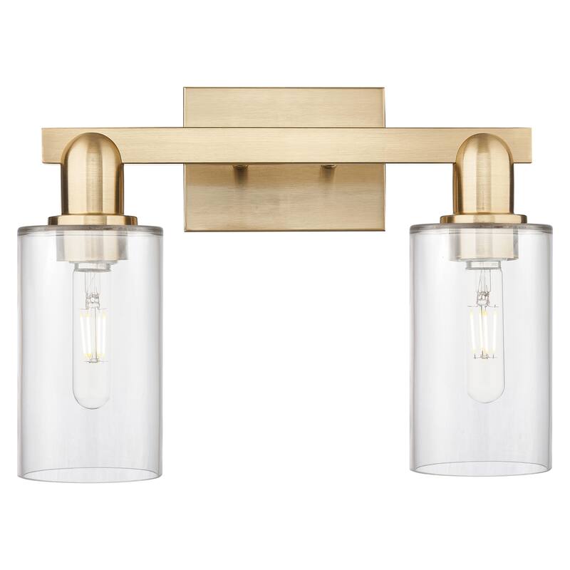 Innovations Lighting 716-2W-11-15 Clymer Vanity Clymer 2 Light 15" - Champagne Bronze / Clear