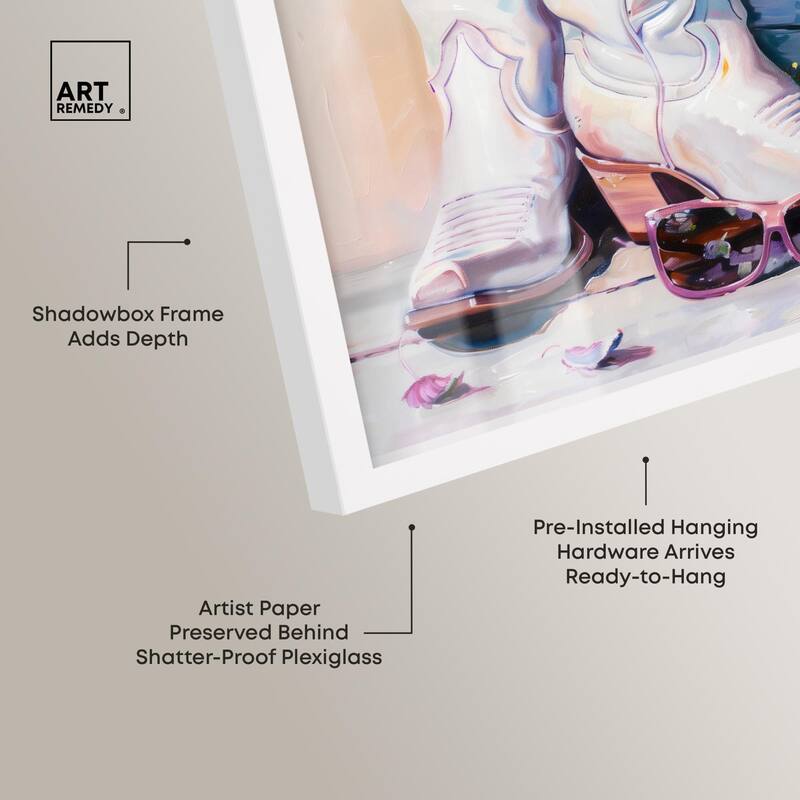 Spring Pink Cowboy Necessities Shadowbox by Art Remedy