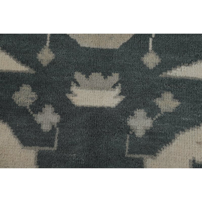 Blue Oushak Indian Area Rug Handmade Wool Carpet - 7'11" x 10'0"