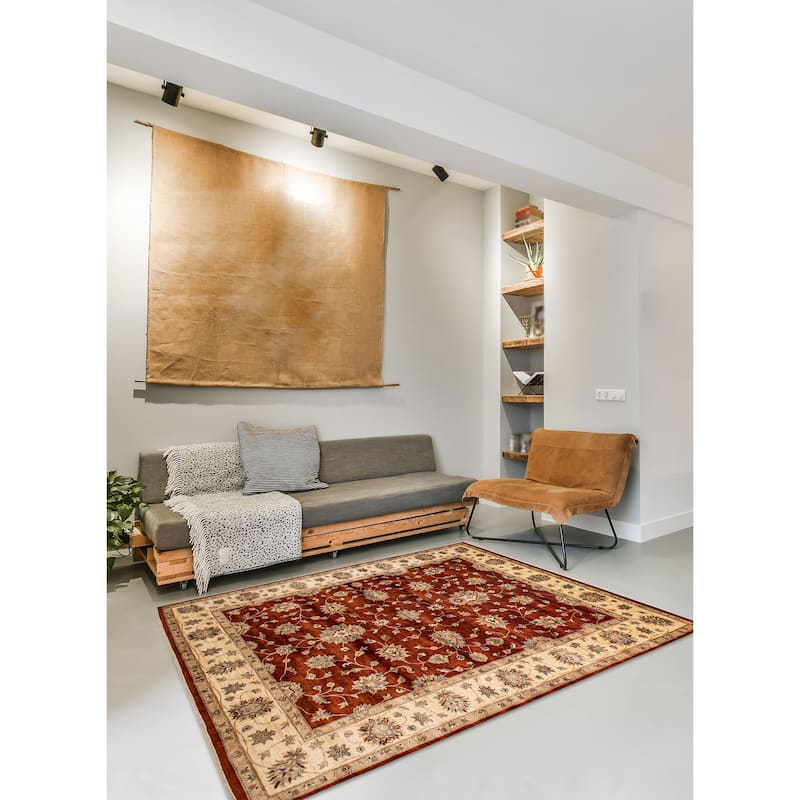 ECARPETGALLERY Hand-knotted Jamshidpour Dark Copper Wool Rug - 7' 10" x 10'