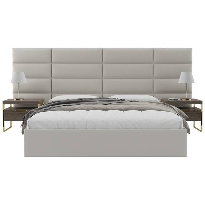 VANT Upholstered Headboards - Zigrino Oyster - 39 Inch - Set of 4 Panels.
