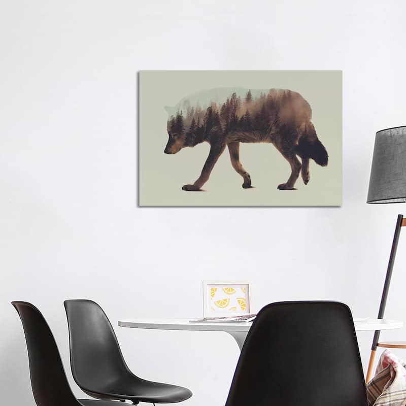 iCanvas "Wolf I" by Andreas Lie Canvas Print - 26x40x1.5