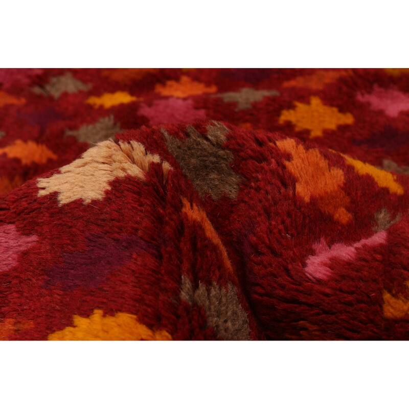 ECARPETGALLERY Hand-knotted Akhjah Red Wool Rug - 6'2 x 8'2