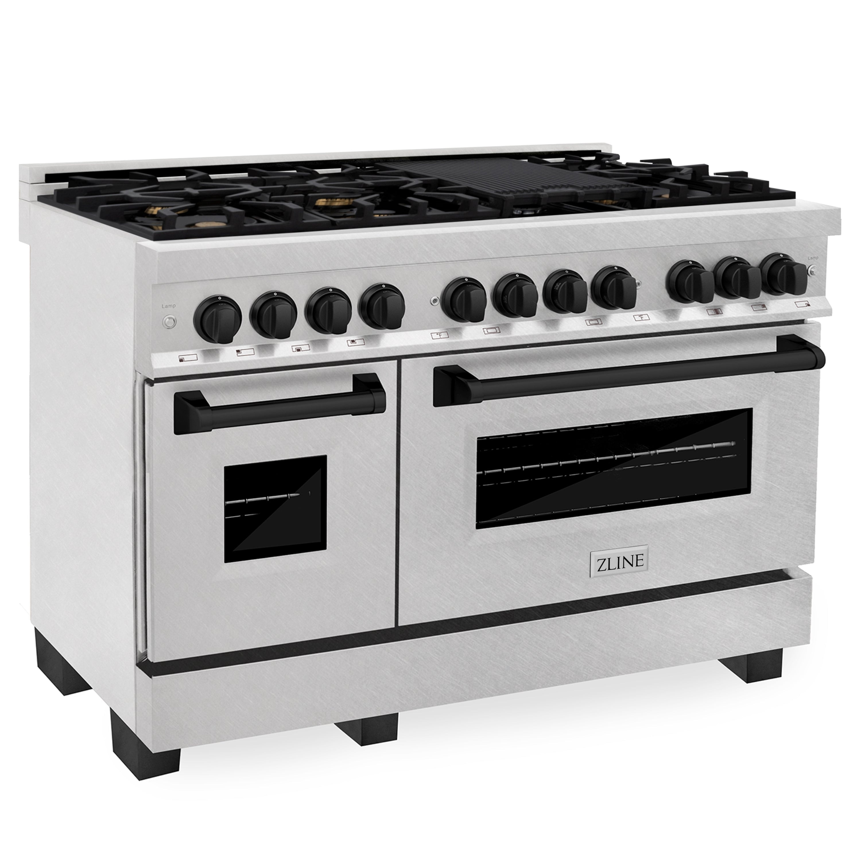 Zline Kitchen and Bath Autograph Edition 48" 6.0 cu. ft. Dual Fuel Range with Gas Stove and Electric Oven in Fingerprint Resistant Stainless Steel