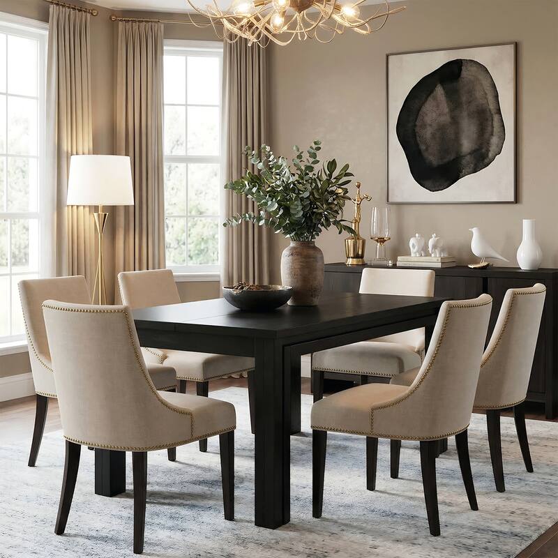 Dining Table for 6 People, Rectangular Kitchen Table