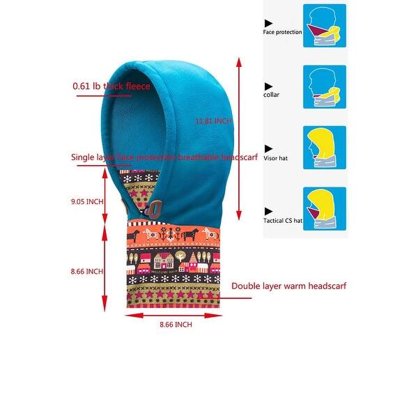 Shop Face Mask Ski Mask Winter Hat Neck Warmer Full Face Cover Cap Blue Overstock 28308187