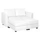 Option Loveseat with Double Ottoman,Bright White