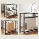 preview thumbnail 73 of 113, Small L Shaped Desk with Storage Shelves Corner Computer Desk