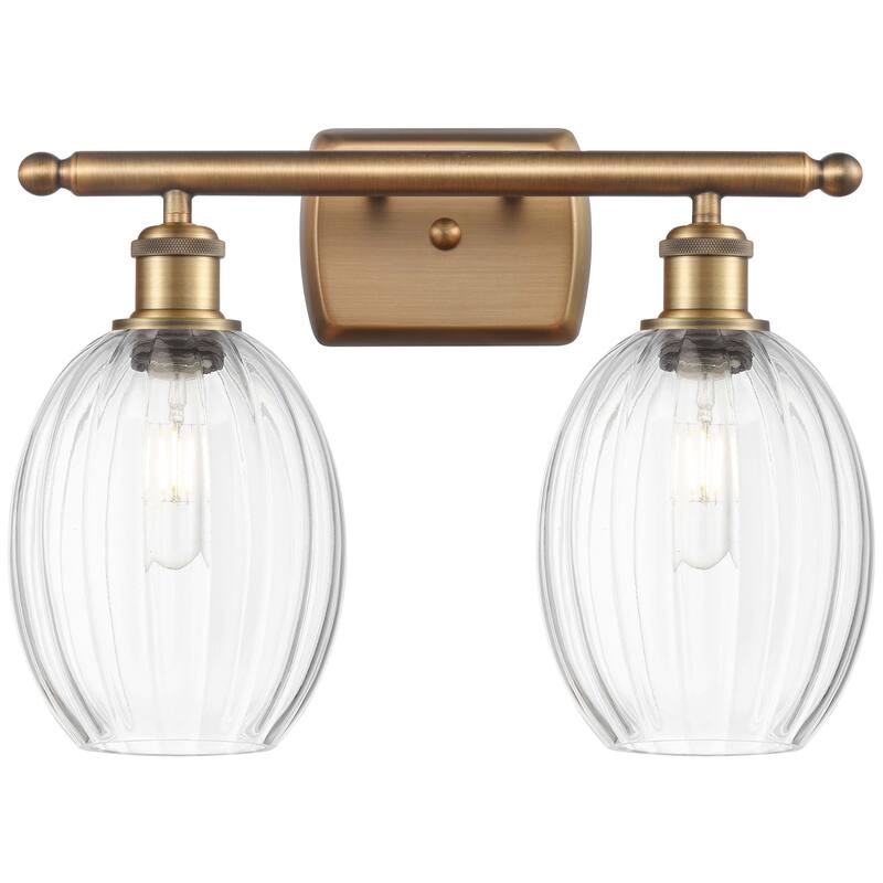 Innovations Lighting 516-2W-12-17 Preston Vanity Preston 2 Light 17" - Brushed Brass / Clear
