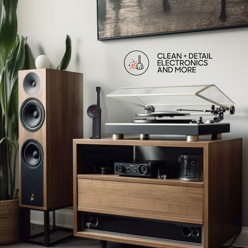 Sharper Image MACH 01X High Velocity Compressed Air Duster, Rechargeable, Rotating Design, Cleaning Tool, Black