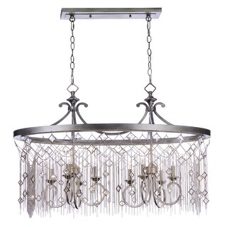 Maxim Lighting Alessandra 6-Light Silver Mist Traditional Crystal Chandelier