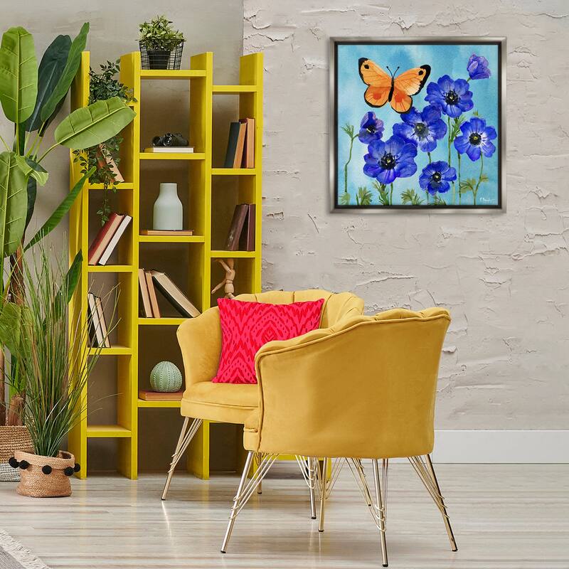 Stupell Poetic Monarch Butterfly Framed Floater Canvas Wall Art Design By Paul Brent