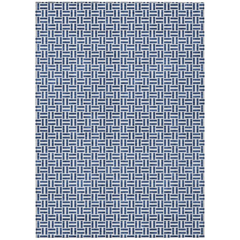 HomeRoots Geometric Transitional Rectangle Outdoor Rug