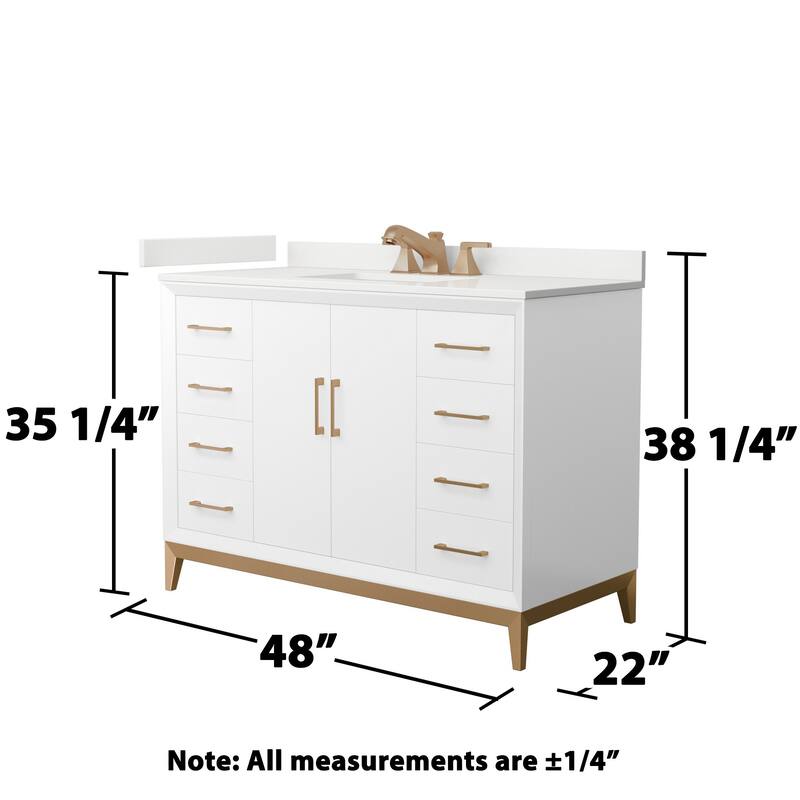 Wyndham Collection WCH818148S-QTZ-US3MXX Amici 48" Free Standing
