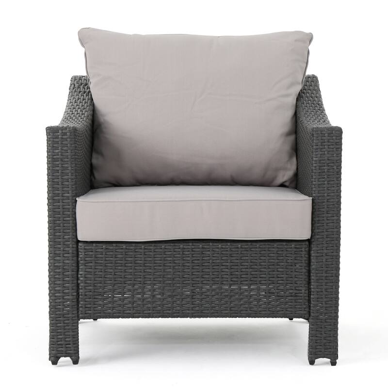 2PCS, Stylish and Comfortable Outdoor Wicker Club Chairs for Patio