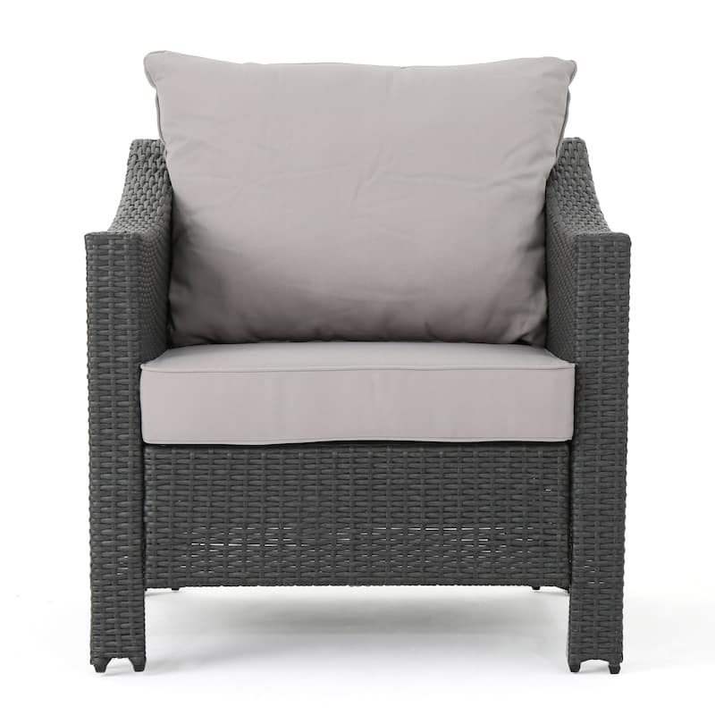 Christopher Knight Home Outdoor Antibes 5-piece Wicker Chat Set with Cushions