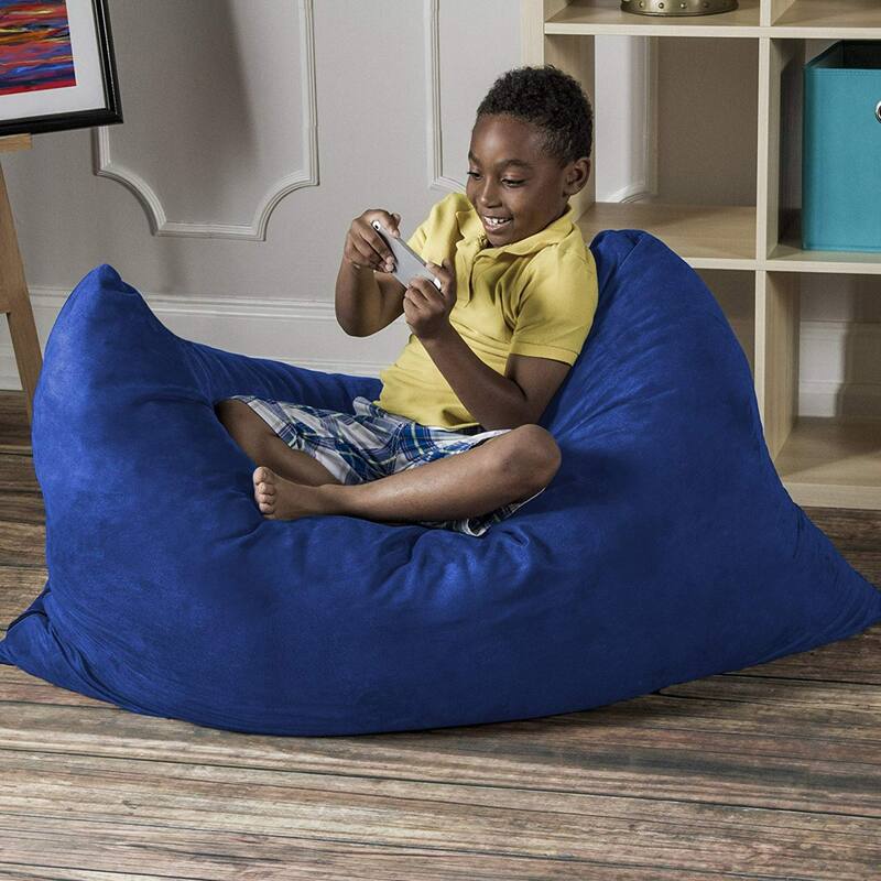 Microsuede Kids Pillow Bean Bag - 44" - Blue
