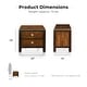 preview thumbnail 2 of 6, Furniture of America Poa Transitional Walnut Solid Wood 2-Drawer Nightstand
