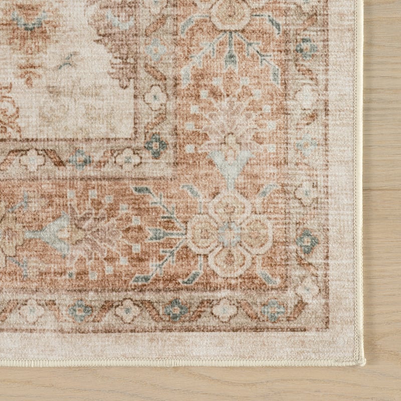 Nuloom Caria Traditional Bordered Washable Area Rug