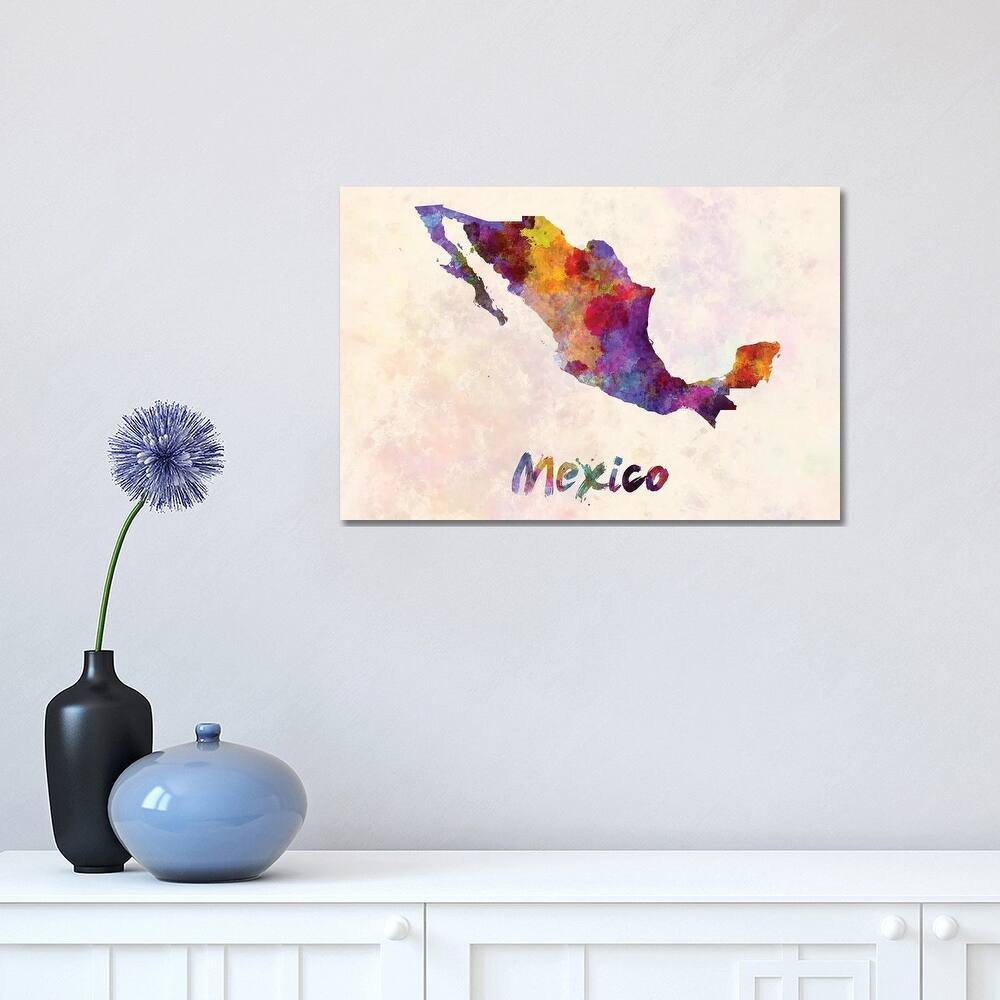 iCanvas "Mexico In Watercolor" by Paul Rommer Canvas Print