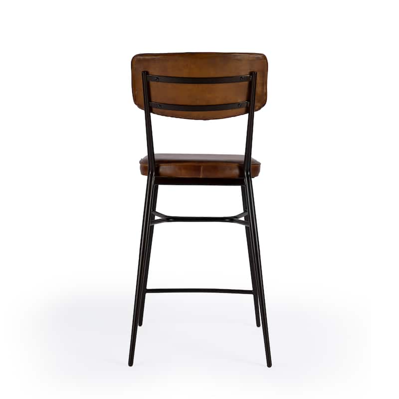 Odessa 26" Square Leather Counter Stool