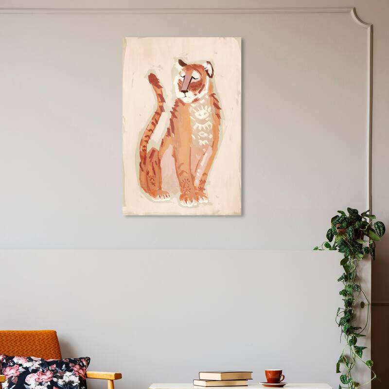 Wynwood Studio Canvas Animals Third Eye Tiger Orange and Modern & Contemporary Wall Art Canvas Print - 30 x 20