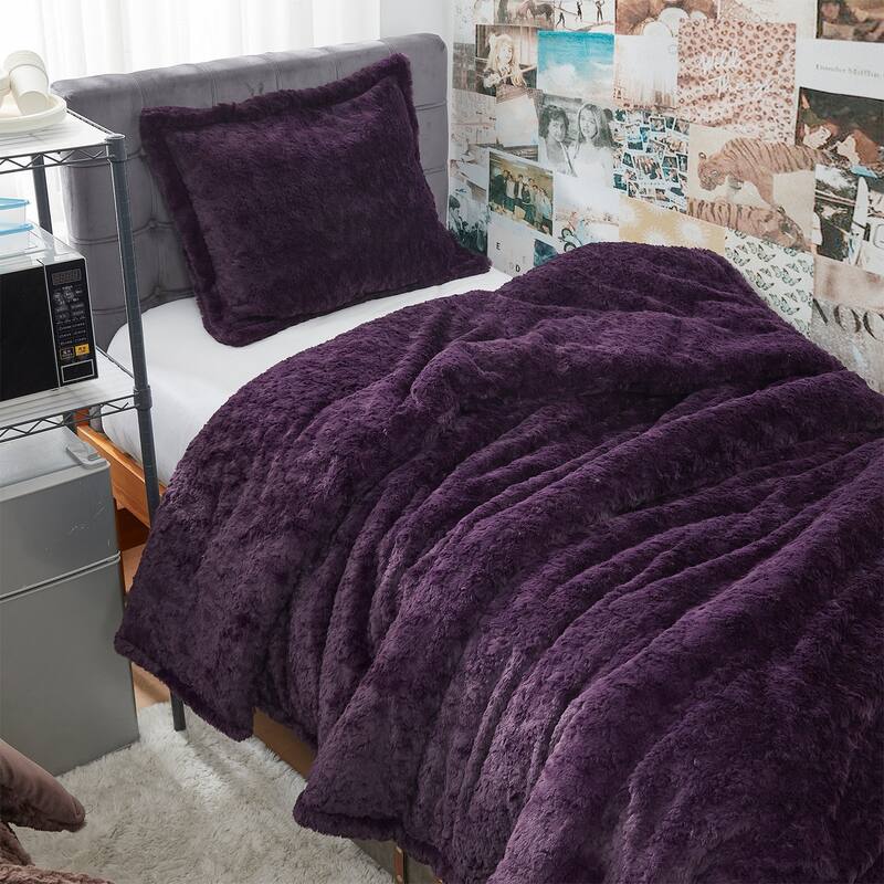 Wriggle With It - Coma Inducer® Oversized Comforter Set - Darkest Possible Purple - Twin XL