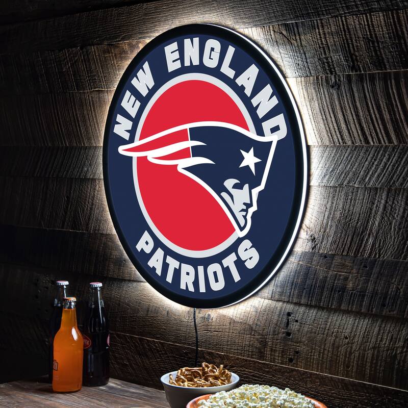 New England Patriots LED Lighted Sign - Clear