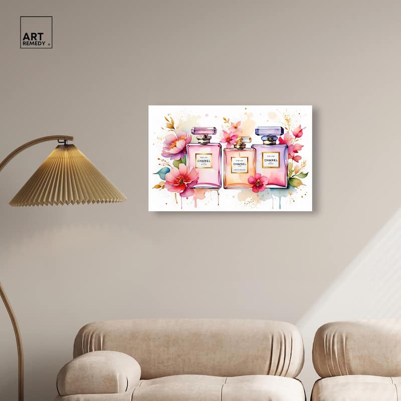 Floral Fragrance Canvas by Art Remedy, Gallery Wrapped