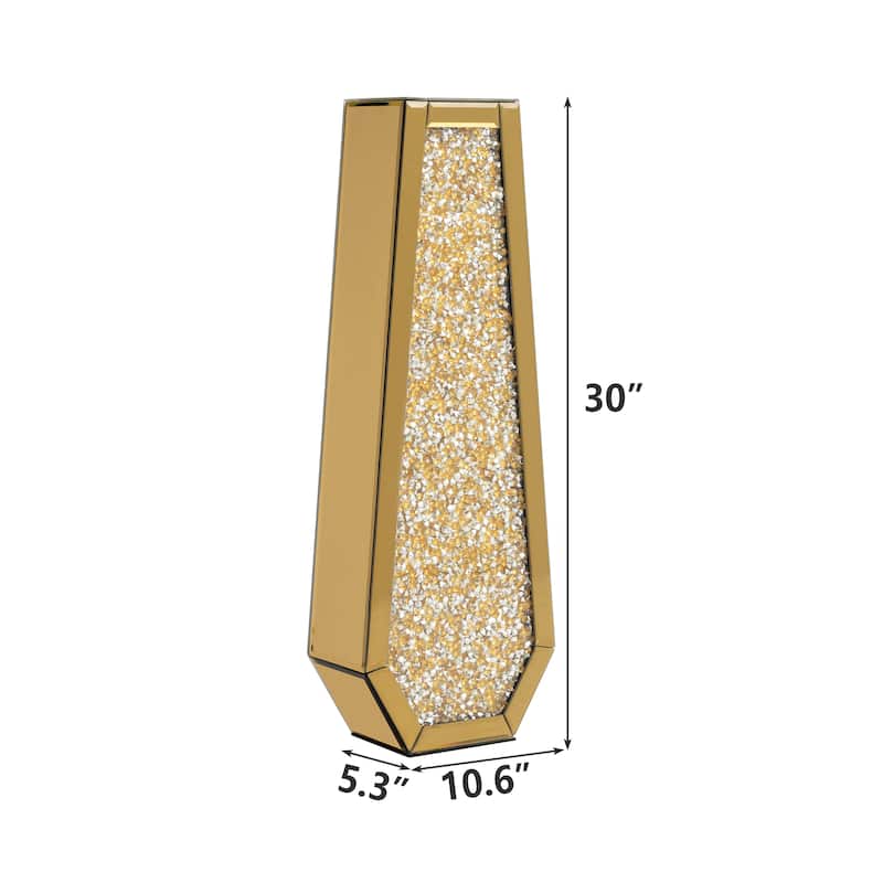 Glam Tall Crushed Diamond Floor Vase