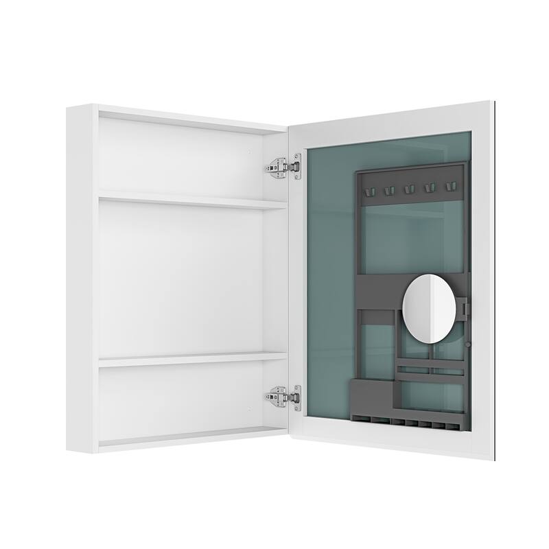 Frameless Bathroom Medicine Cabinet with Beveled Mirror Edges, Left Opening Door, Soft-Closing Hinges