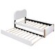 preview thumbnail 21 of 30, Full Upholstered Platform Bed with Practical Trundle for Additional Sleeping Space