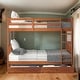preview thumbnail 2 of 13, Luxury Full-Over-Full Bunk Bed with Ladders and Two Storage Drawers, Maximized space, Solid Construction, Walnut