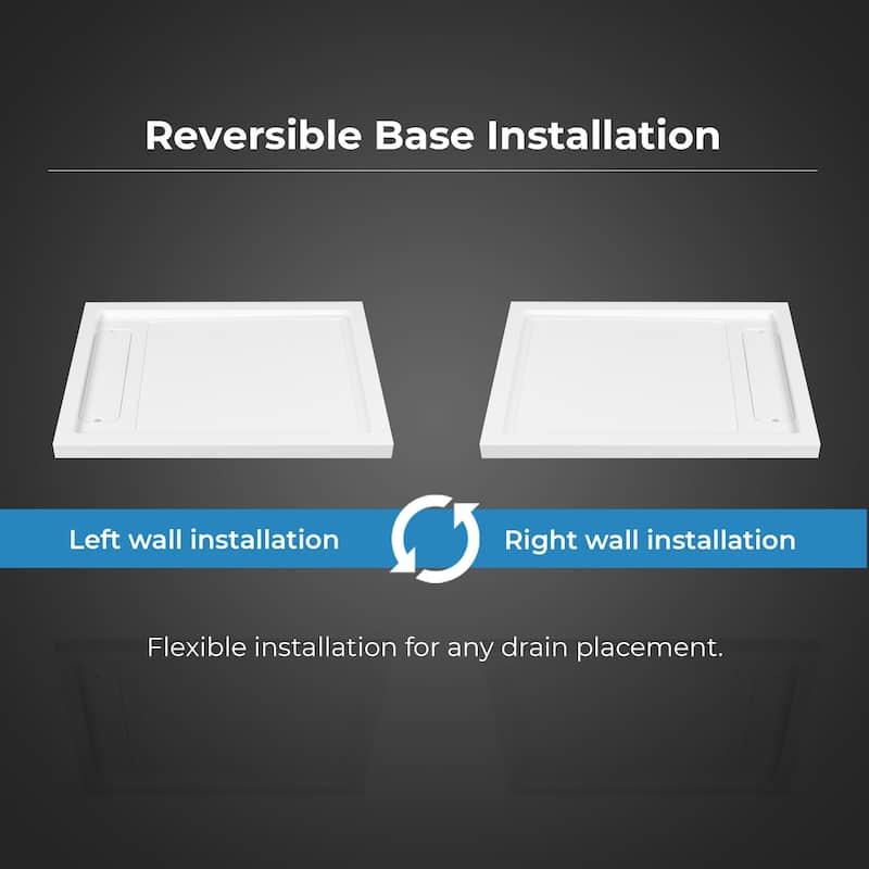 OVE DECORS Adena White Shower Base 60x36 in white