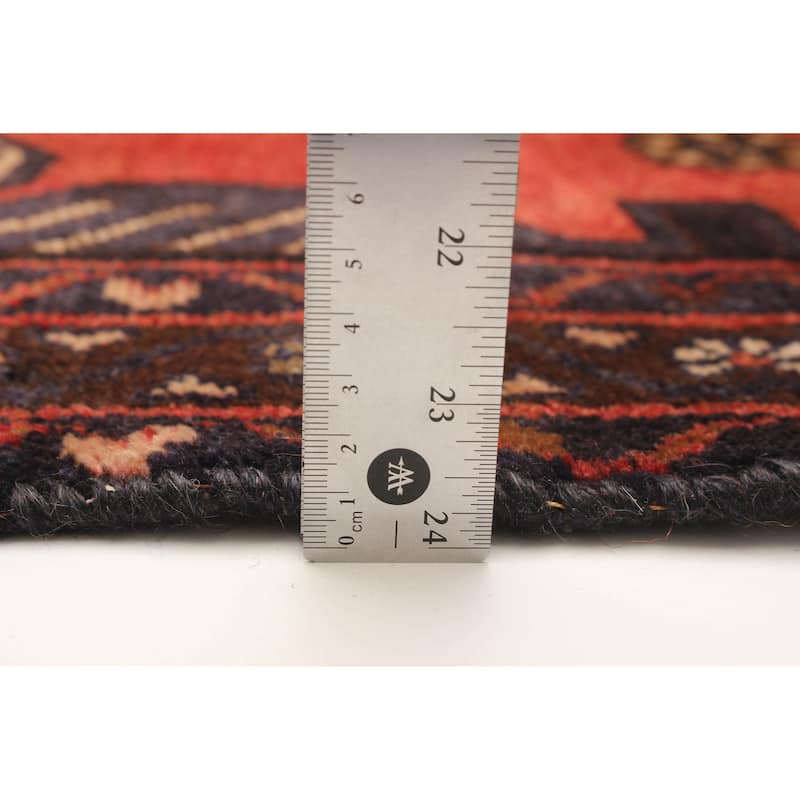 ECARPETGALLERY Hand-knotted Andelz Red Wool Rug - 3'5 x 9'9