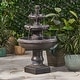 preview thumbnail 1 of 7, Hockingport Outdoor Tier Fountain Outdoor 3 by Christopher Knight Home Grey - Floor - Resin