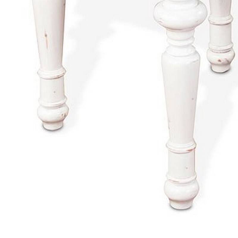 Kiyan End Table, 1 Drawer, Off White, Dark Brown Mahogany, 24 Inch