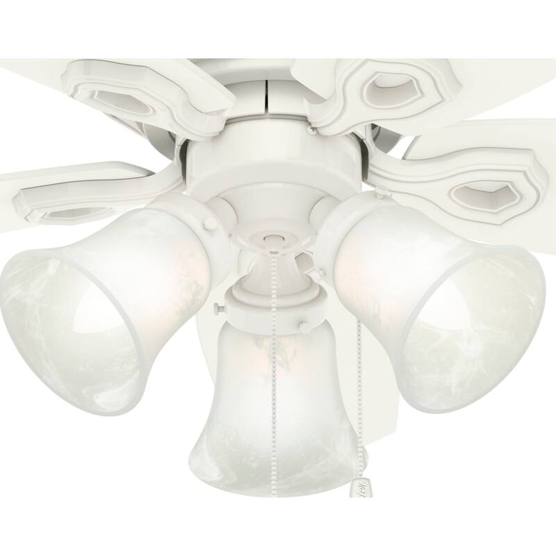Hunter 42" Builder Low Profile Ceiling Fan with 3-Light LED Light Kit and Pull Chain