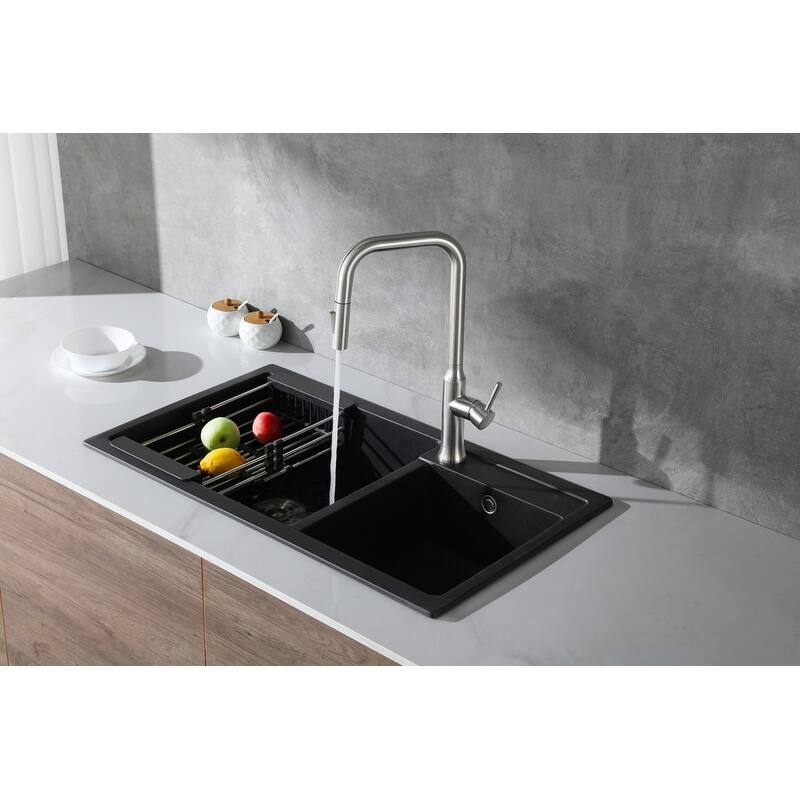 Indigo Home Single Handle Pull Down Sprayer Kitchen Faucet