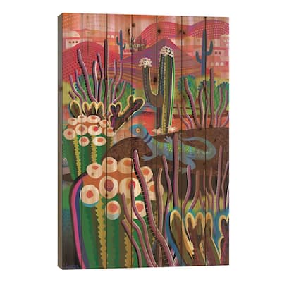 Sunnyslope Print On Wood by Charles Harker - Multi-Color