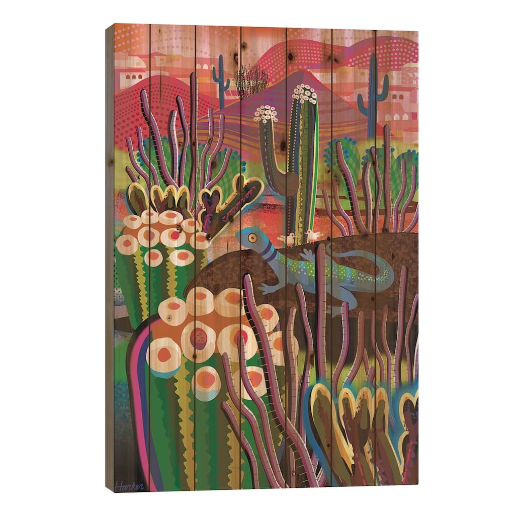 Sunnyslope Print On Wood by Charles Harker - Multi-Color