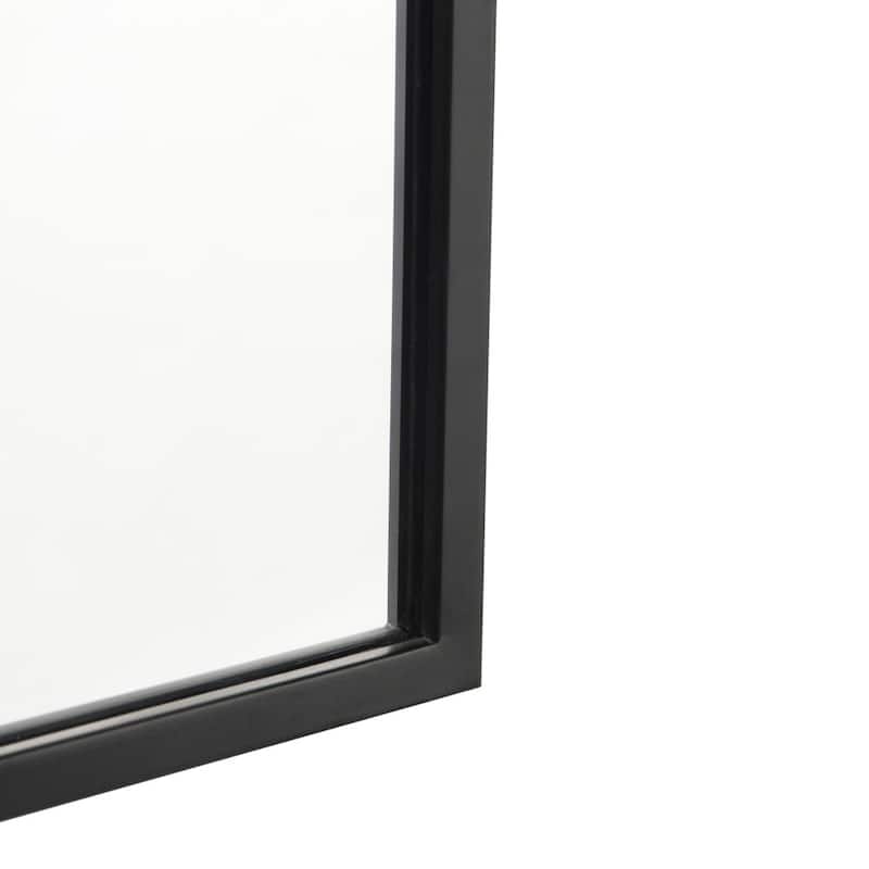 Wall Mount Arched Mirror with Slim Metal Frame