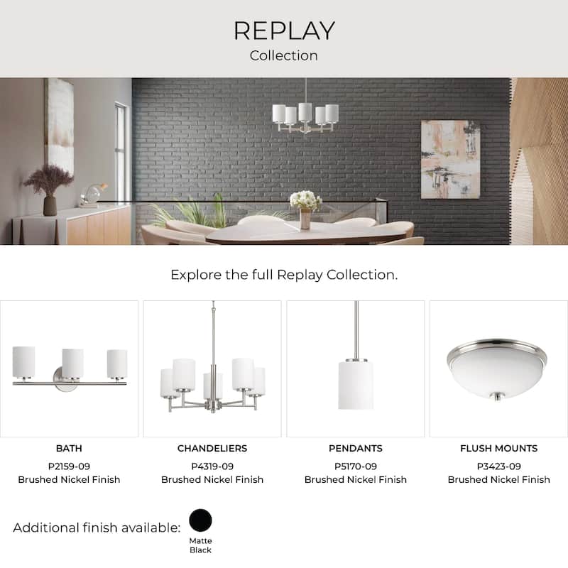 Replay Collection Three-Light Bath & Vanity - 7.875" x 22" x 6"