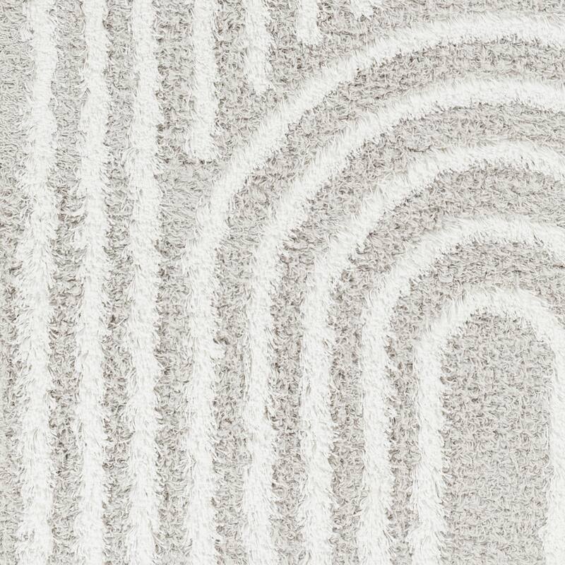 Livabliss Jamal Neutral Rainbow Plush Area Rug