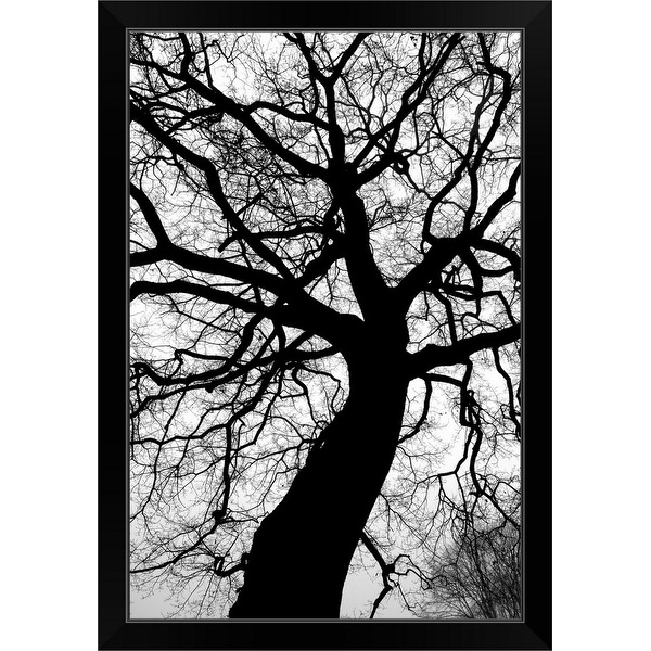 "Black tree I" Black Framed Print