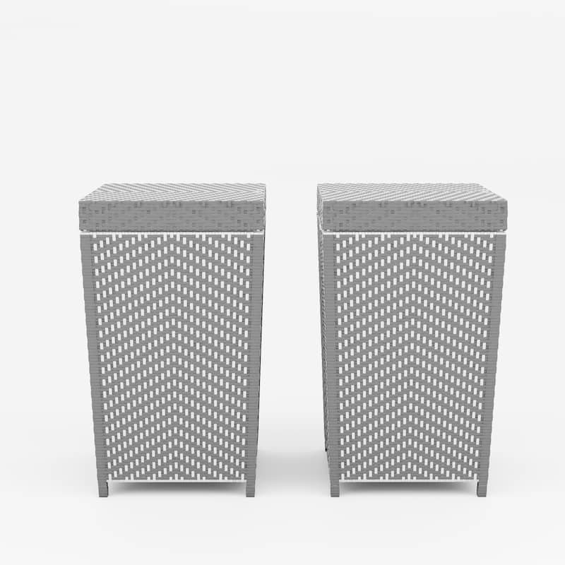 Courtnie Contemporary Wicker Trash Can by Furniture of America (Set of 2)